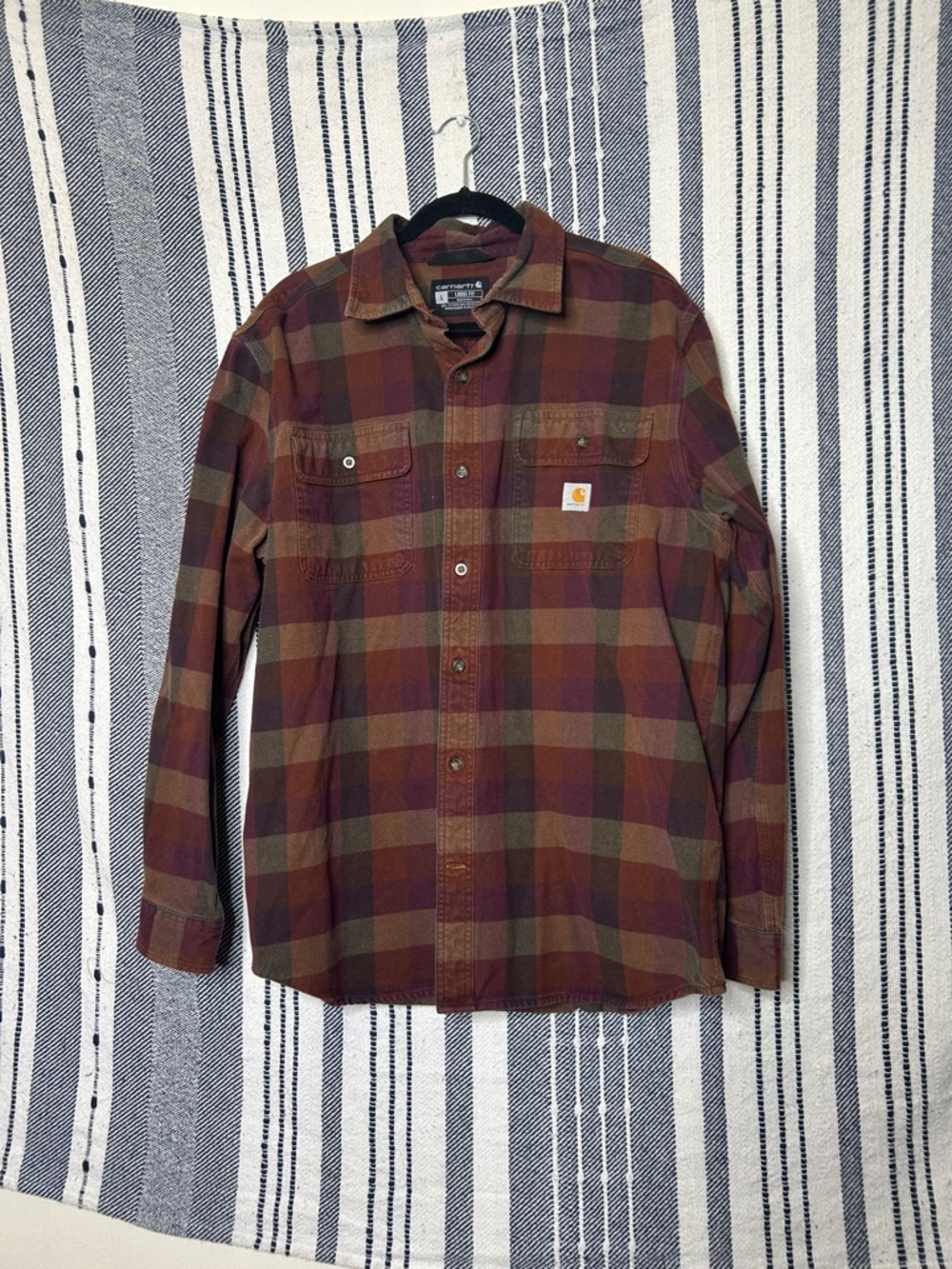 Men’s Carhartt Plaid Button Up Shirt